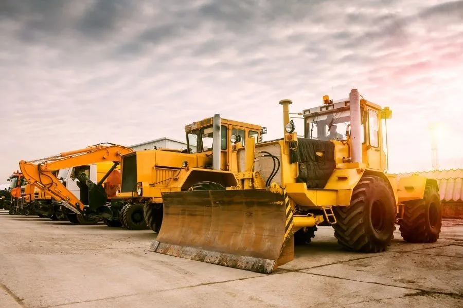 Heavy construction equipment available for rental